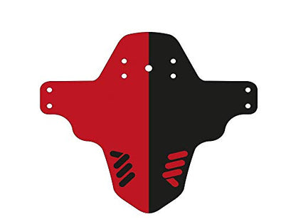 MTB Front Wheel Mud Guard - Lightweight & Durable Protection - Universal Fit - Protect Against Mud, Water Spray and More - color: Red/Black