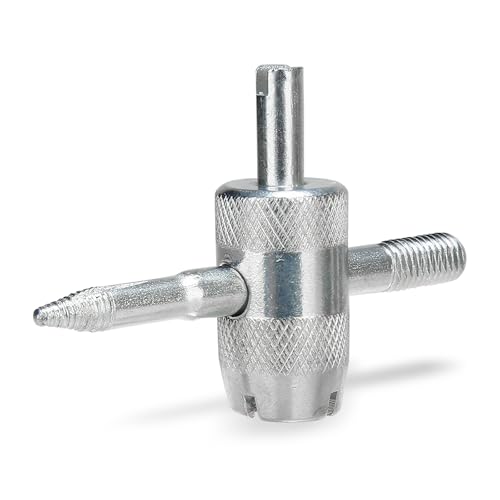4-in-1 Tire Valve Stem Tool, Stem Core Wrench Installation Tool, Multifunctional Valve Core Remover, Puller & Screwdriver Wrench, Tire Repair Accessories for Car, Motorcycle, Bicycle