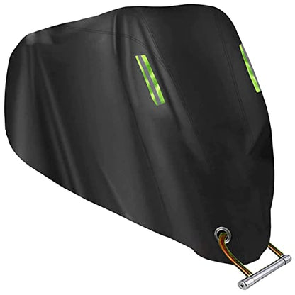 Motorcycle Cover All Season,Universal Weather Quality Waterproof Sun Outdoor Protection Scooter Shelter Tear Proof Night Reflective & Lock-Holes Storage Bag Fits up to 97" Motorcycles