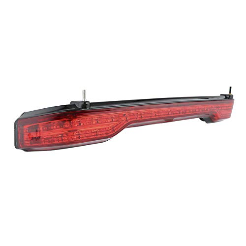 TCMT King Tour Trunk Brake Turn Tail Light Wrap Fits For Harley 2014-2025 Road King Road Street Electra Glide Tri Glide Ultra Limited Pack - color: Red Lens Black Housing A, size: Single Light