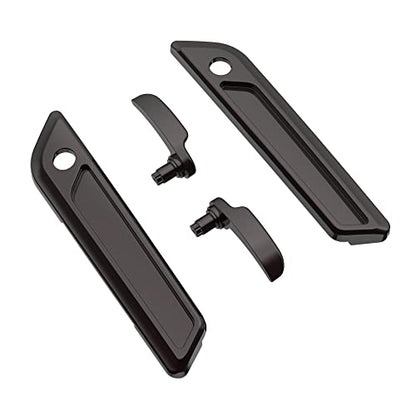 Advanblack Saddlebag Latches Covers, Lid Lifters Levers Fit for 2014+ Harley Touring Hard Saddlebags - Black Forest - color: Black Forest