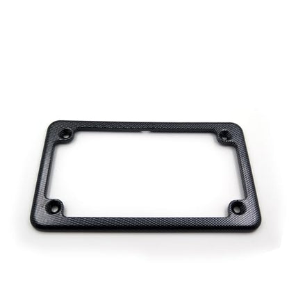 Billet Aluminum Motorcycle License Plate Frame 7x4 Inch Black Finish Fits Universal Custom Chopper Springer Mini Bike and Metric Cruisers - color: Carbon Fiber, size: Classic