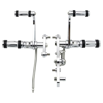 CNC Chrome 2.17" Forward Controls Foot Pegs Footrests Shift Levers Linkages Kits Compatible with 1995-2006 Kawasaki Vulcan 800 VN800 A B Classic E Drifter - color: Chrome A, size: VN800