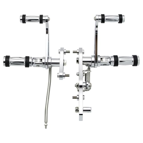 CNC Chrome 2.17" Forward Controls Foot Pegs Footrests Shift Levers Linkages Kits Compatible with 1995-2006 Kawasaki Vulcan 800 VN800 A B Classic E Drifter - color: Chrome A, size: VN800