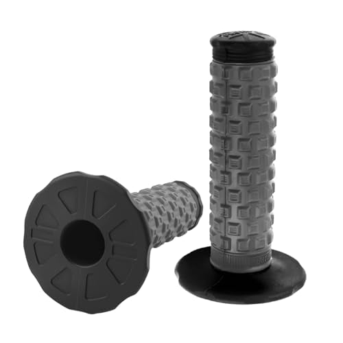 2PCS 7/8 Inch Dirt Bike Grips,Anti-Slip Motorcycle Grips for Comfortable Gripping,Water Resistant PU Dirtbike Grip Motorcycle Accessories for Motorcycles,Dirtbike,ATV - color: Grey