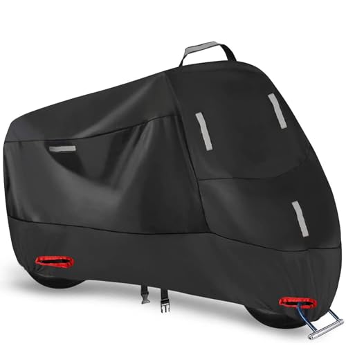 Motorcycle Covers for Suzuki Boulevard C90, Waterproof Outdoor and Indoor Storage Motorcycle Cover, with Anti-Theft Lock Hole and Safety Reflective Strip,B - color: B