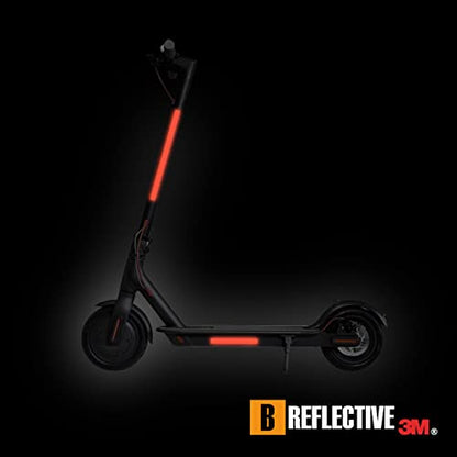 Set of 8 Retro Reflective Stickers for Scooters, Bikes, Motorcycles,... - Multi Support Strips - High Visibility - 3M Technology™ - Maximum grip - color: Red