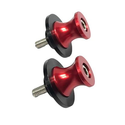 2pcs M10 X1.5 Motorcycle Swing Arm Spools Sliders CNC 10mm Swingarm Stand Screw Replacement for Kawasaki Ninja 300 250 VULCAN S 650 900 Z750 ER-6F ER-6N Versys 1000 650 ZX-10R ZX-12R（Red) - color: Red