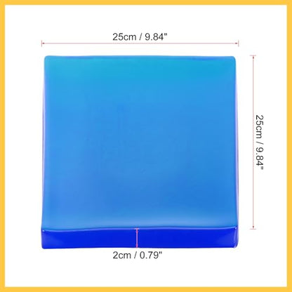 25x25x2cm Motorcycle Seat Gel Pad Shock Absorption Mat Comfortable Soft Cushion Blue Auto Replacement Parts