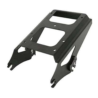 TCMT 5.5" Razor Motorcycle Trunk Box Backrest Pad Two Up Mounting Rack Metal Base Plate Fit For Harley Touring 2009-2013 Road Glide Road King Street Glide Pack - color: Black Lacthes Trunk+Pad+Black 2 up Rack+Plate