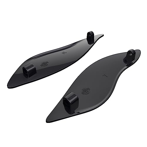 Advanblack Black Pearl Side Wings Air Deflectors, Fairing Side Wing Windshield, Fairing Side Shield, Adjustable Wind Deflectors, Compatible for Harley Touring Street Electra Glide 2014-2023 - color: Black Pearl