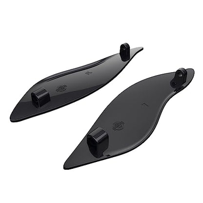 Advanblack Black Pearl Side Wings Air Deflectors, Fairing Side Wing Windshield, Fairing Side Shield, Adjustable Wind Deflectors, Compatible for Harley Touring Street Electra Glide 2014-2023 - color: Black Pearl