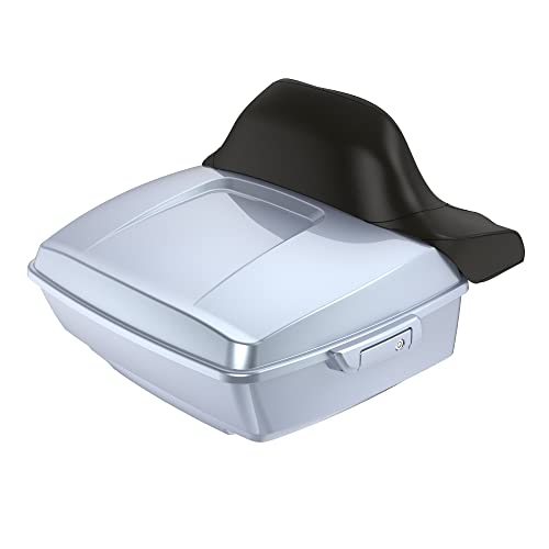 Moto Onfire Atlas Silver Metallic Tour Trunk Luggage Latches Hinges Fit for AB Harley Touring Razor Chopped King Tour Trunk Luggage - color: Atlas Silver Metallic