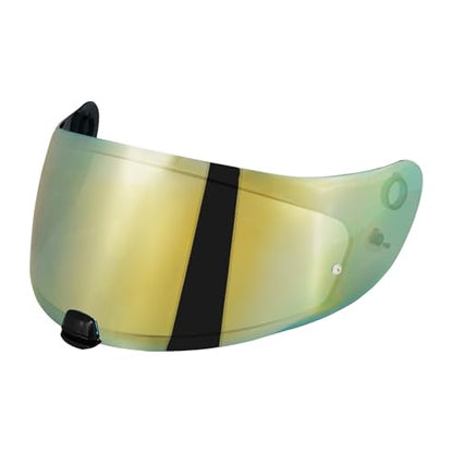 C70 Helmet Visor Replacement Face Shield Compatible with C70/ HJ20M/ FG-17/ FG-ST/IS-17 Motorcycle Helmets (Chrome Gold) - color: Chrome Gold