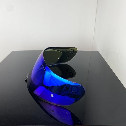 HJ20M Helmet Visor Replacement, Tinted UV protection Motorcycle Helmet Face Shield Windshield Lens For HJC C70 FG-17 FG-ST IS-17 (Revo Deep Blue) - color: Revo Deep Blue