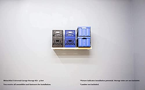 Rhino Shelf RhinoMini Universal Garage Storage Kit - 4 feet - size: 4-ft Length x 20-in Depth