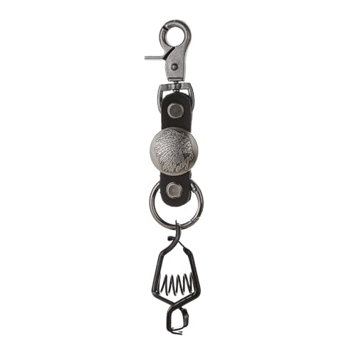 Heavy Duty Glove & Hat Clip with Carabiner, All-Metal Spring Clamp Work Glove Holder for Tool Belt, Harness, Backpack - style: Leather