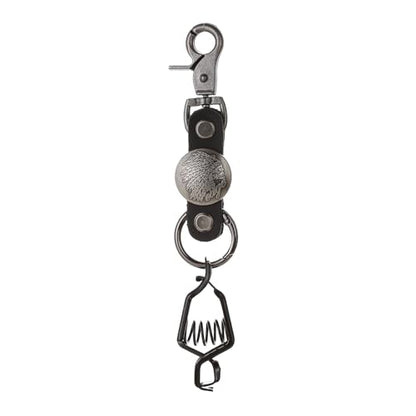 Heavy Duty Glove & Hat Clip with Carabiner, All-Metal Spring Clamp Work Glove Holder for Tool Belt, Harness, Backpack - style: Leather