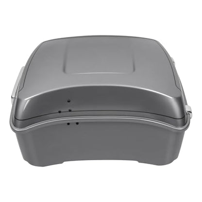 TCMT King Motorcycle Trunk Fit for Harley Touring 2014-2025 CVO Road King Road Glide Street Glide Electra Glide Ultra Limited Pack Dark Platinum Pinstripe - color: Dark Platinum Pinstripe(No Speaker Holes)