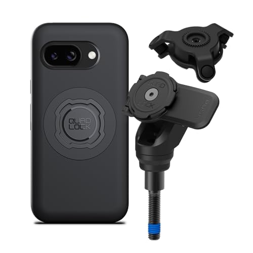Quad Lock Handlebar Clamp PRO Motorcycle Phone Mount with Vibration Dampener and MAG Phone Case for Google Pixel 9a - size: Pixel 9a