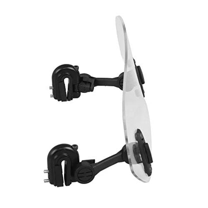 Clear Adjustable Clip On Variable Windscreen Extension Spoiler Blade Wind Deflector for Harley Suzuki Y-amaha B-MW H-onda K-awasaki With Windshield Models - size: Clear # Small