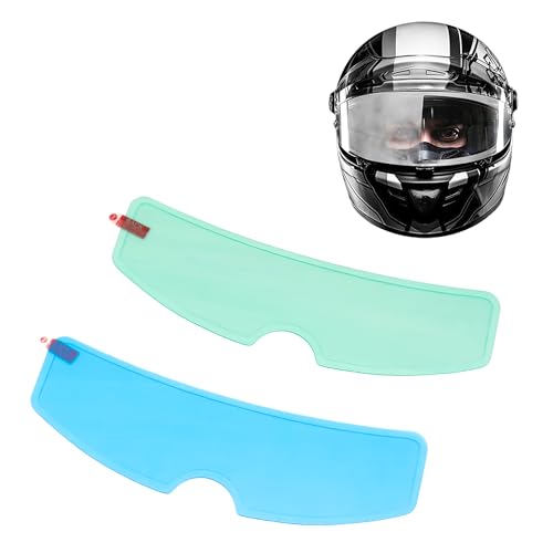 Motorcycle Helmet Anti Fog Film + Rainproof Lens Film, 2 PCS Universal Visor Inserts, Crystal Clear HD View, Easy to Apply, No More Fogging, Durable Shield Protection for Safer Riding (Style B) - color: Anti-fog+rainproof: B