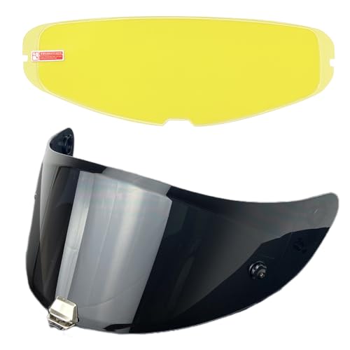 HJ-26 Helmet Visor with Anti Fog Film,UV Protection Helmet Face Shield Compatible with HJ26,HJC Rpha 70,Rpha 70 St,Rpha 11,Rpha 11 Pro,HJ-26St (Deep Black+Anti Fog Film) - color: Deep Black+anti Fog Film