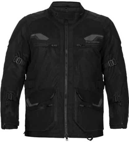 Tourmaster Men's Ridgecrest Mesh Adventure Motorcycle Jacket - color: Black/Black, size: Small