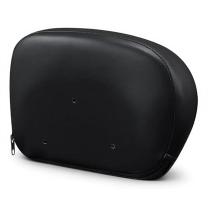 Passenger Backrest Pad Sissy Bar Cushion Compatible with Harley Touring Electra Glide Road Glide Road King Street Glide 2009-2023 - Fits Standard Height & Tall Detachable Uprights - Black PU Leather - color: Blaack#3