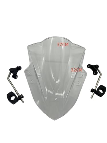 Wind Deflector Windshield for CF&Moto 300NK 300 NK Motorcycle Windshield Spoiler with Stand Accessories Wind Deflector Motorcycle Windshield (Color : Clear) - color: Clear