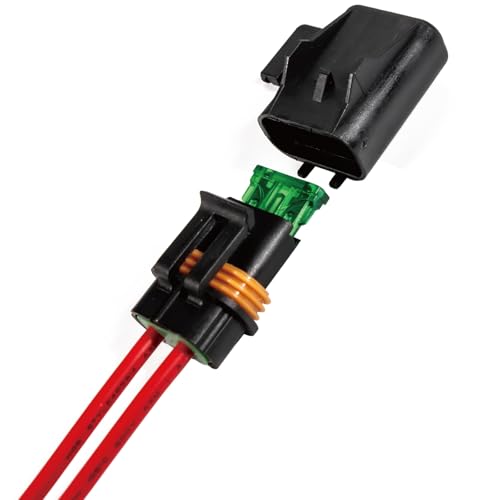 Waterproof ATO/ATC Inline Blade Fuse Holder Kit -12AWG Heavy Duty Holder wiht 30A Protecting Circuits and Electrical Equipment