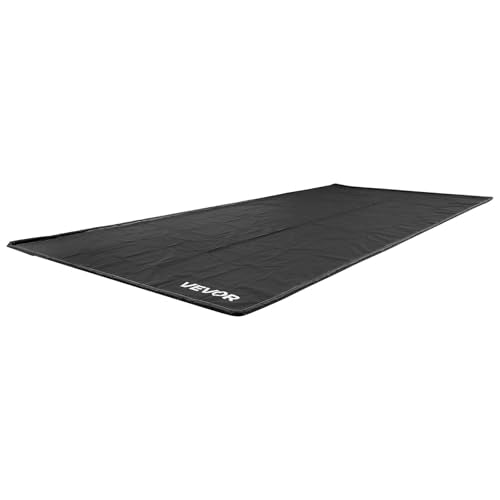 VEVOR Containment Mat, 8 ft 6 in x 20 ft, Non-Slip PVC Garage Floor Mat with a Cleaning Squeegee, Heavy Duty Durable Waterproof Protection from Snow, Rain and Mud for Cars SUVs Trucks Parking, Black - size: 8 ft 6 in x 20 ft
