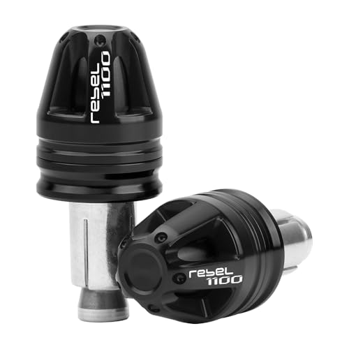 Motorcycle Handlebar End Plugs For Rebel 1100 (CMX1100) 2021-2024 17mm Diameter 7/8” Bars CNC Handlebars (See details below) rebel 1100 Accessories (Black) - color: Black