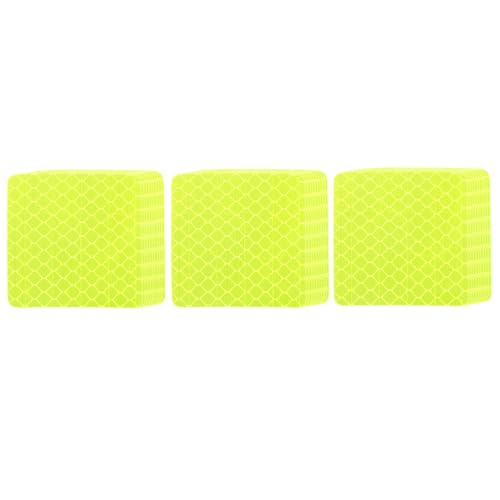 PATIKIL Reflective Stickers (Square, Fluorescent Green) (50 Pcs) High Visibility Safety Reflective Tape Adhesive Waterproof Warning Strips for Car/Motorcycle/Helmet/Trailer Truck - color: Fluorescent Green, size: Square