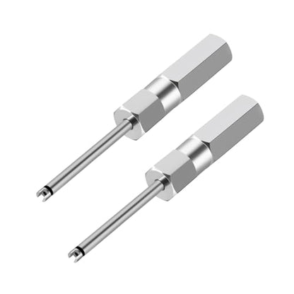 2PCS Car Valve Core Removal Tool, 4.3" Magnetic Single Head Vehicle Schrader Valve Stem Remover & Installer, Heavy Duty Screwdriver Tire Stem Removal Tool, Universal for Vehicles