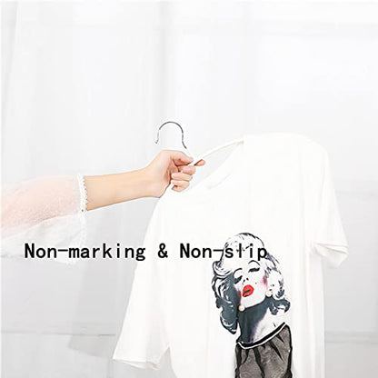 Gold Hangers 20 Pack - Heavyduty Non Slip Slimline Suit Jacket T Shirt Hangers - Space Saving (White) - color: White