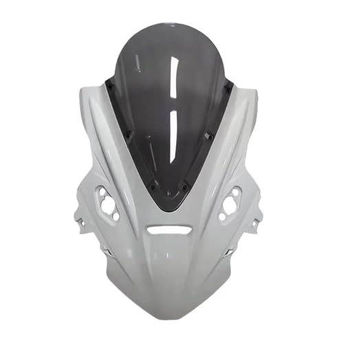 Motorcycle Windshield for 675SR CF675SR CF 675SR-R Motorcycle Double Bubble Windscreen Screen Windshield Wind Deflectors Accessories - color: White Gray