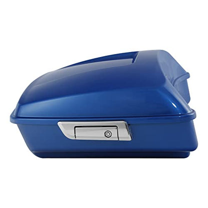 Electric Blue Chopped Luggage Trunk Backrest Pad Mounting Bracket Rack Docking Kits Fit for 2014-Up Harley Touring Models Road King Road Glide Street Glide Electra Glide Ultra-Classic - color: Electric Blue Chopped Trunk Set #3