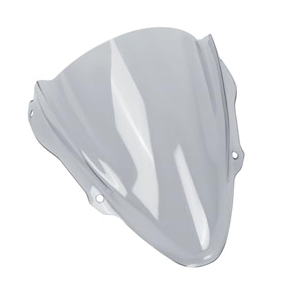 Motorcycle Windscreen Windshield Replacement for Kawasaki Ninja ZX6R ZX-6R ZX 6R Ninja 2024 2025 PC Windscreen Double Bubble (Grey) - color: grey