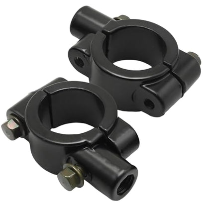 1" 25mm Mirror Thread Motorcycle Handle Bar 10mm Mirror Thread Mount Holder Clamp Adaptor Black - size: 1" Handlebar 10mm Thread
