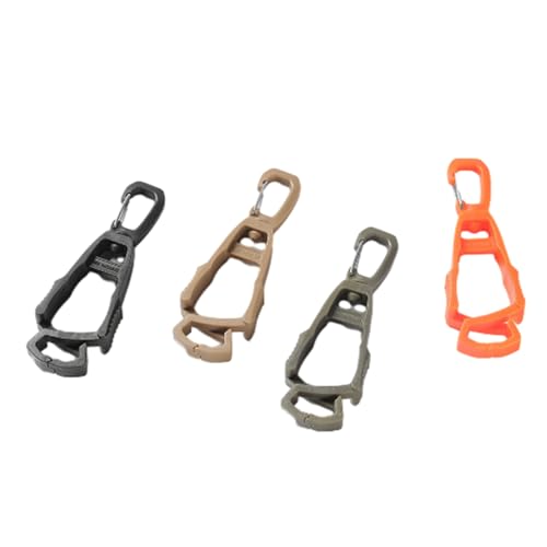 2 Pcs Gloves Belt Clips Hanger Gloves Holder Grabbers Clip Holder Work Clip Keeper Easy to Use Belt Clips Clamp Lightweight Connector - color: Black