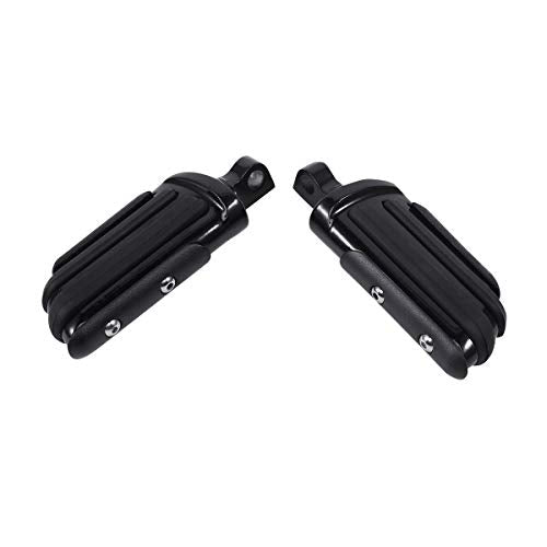 TCMT Front 10mm Pilot Male Mount-Style Foot Pegs Fits For Harley Touring FLST Softail - color: Black, size: Stype D