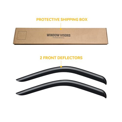 Rain Guards for Ram ProMaster 2014-2025, Out-Channel Window Visor Shields Vent Deflector Shade Wind Dark Smoke 2015 2016 2017 2018 2019 2020 2021 2022 2023 2024, Tape-On Outside-Mount, 4PCS - style: For 2014-2025 | Ram ProMaster | Out-Channel