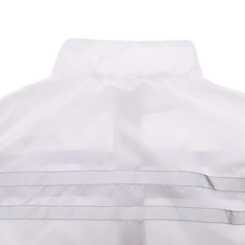 bpbtti Men's Hi-Viz Safety Running Cycling Vest Sleeveless Windbreaker vests- Windproof and Reflective - color: White, size: X-Large