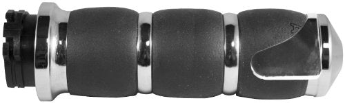 Avon Grips Chrome H-D with Throttle Slide Velvet Air Cushion Grips with Avon Bo