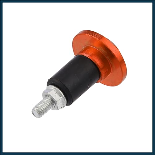 1 Pair 7/8" 22mm Motorcycle Hand Grips Handlebar End Slider Caps Plugs Aluminum Alloy Orange Automotive Parts
