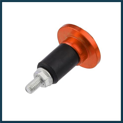 1 Pair 7/8" 22mm Motorcycle Hand Grips Handlebar End Slider Caps Plugs Aluminum Alloy Orange Automotive Parts