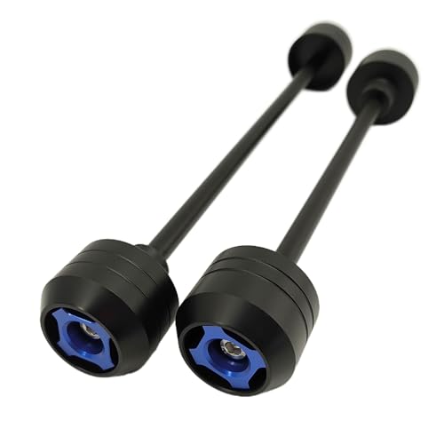 Front Rear Wheel Axle Fork Sliders Compatible for Suzuki Dr-Z 400 Drz400 Motorcycle Left Right Side Falling Crash Protector Guard Pads - color: Blue