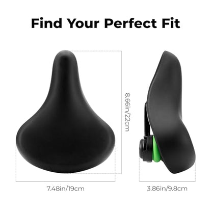 ROCKBROS Youth Bike Seat Cusion Comfort Youth Replacement Saddle Bicycle Seat Waterproof, Enhance Young Little Rider Teenager Bike Seat for Boys and Girls Gifts for MTB & Road 16" to 24" (No Clamp)