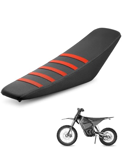 Seat Cover Fit for Yozma in 10, Red Stripe Non-Slip Motorcycle Cushion Cover, for Electric Dirt Bike Ebike - color: Red